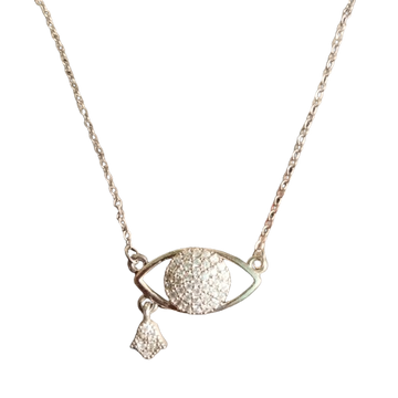 Silver Plated Evil Eye necklace