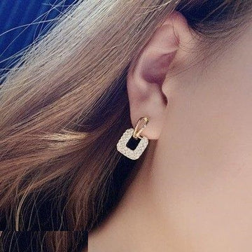 Tear Square Drop Earrings