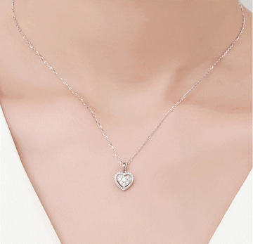 Heart Pendent With Silver Chain
