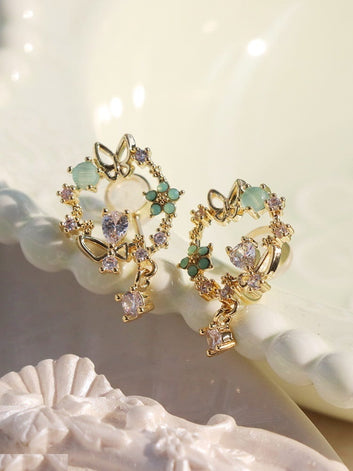 Flower/Butterfly Drop Earrings