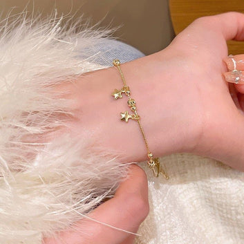 Star Round Bracelet Gold Plated