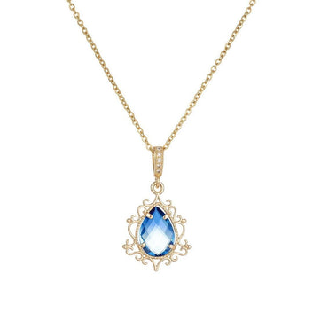 Tear Pendent with Gold-Plated Chain