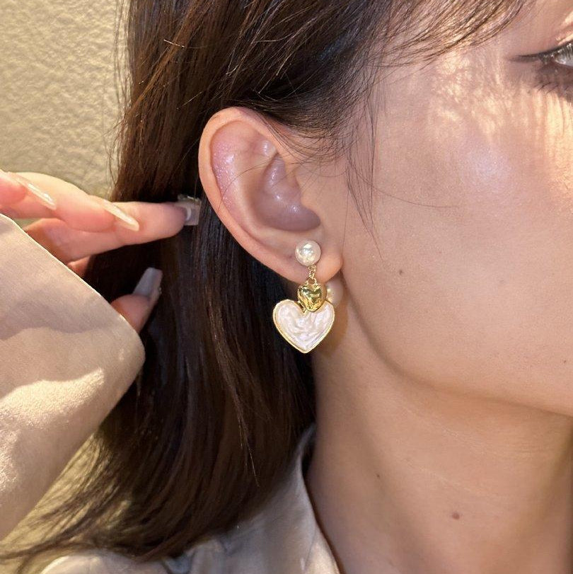Heart Drop Earrings