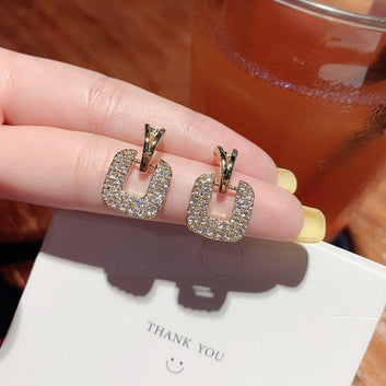 Tear Square Drop Earrings