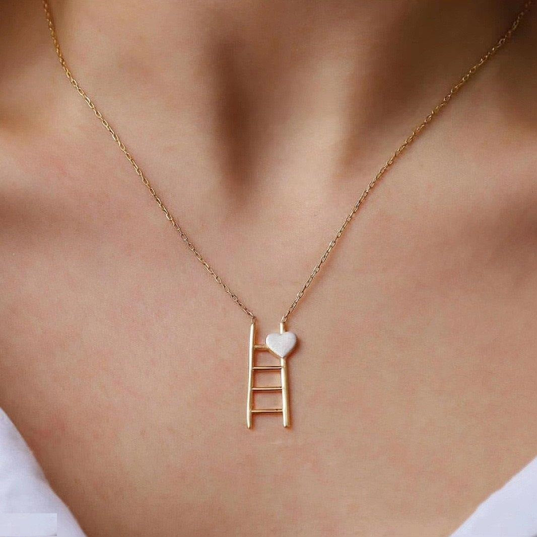 Ladder Pendent with Gold-Plated Chain