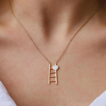 Ladder Pendent with Gold-Plated Chain