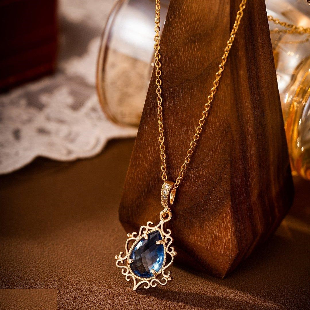 Tear Pendent with Gold-Plated Chain