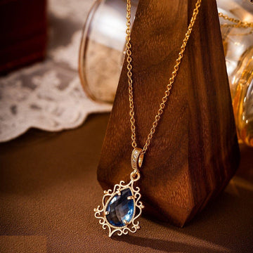 Tear Pendent with Gold-Plated Chain